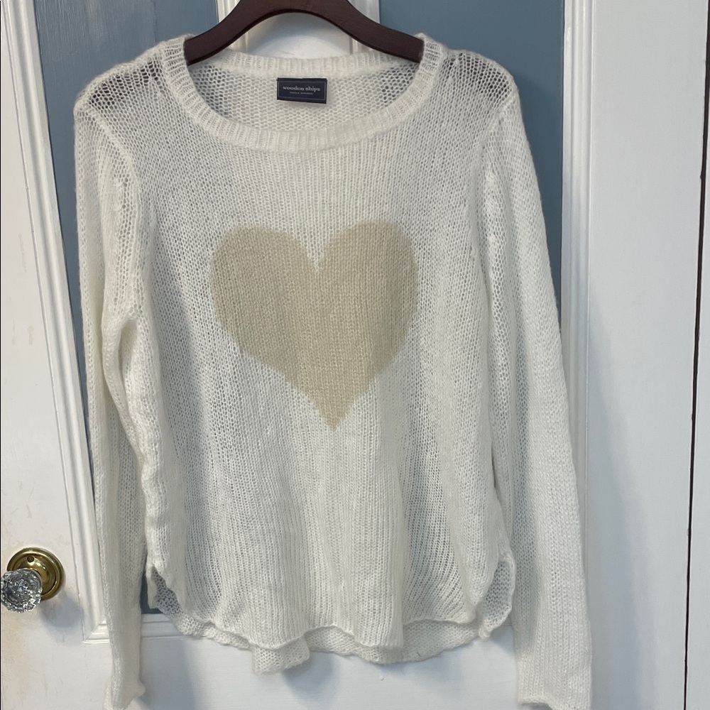 Wooden Ships by Paola Buendia Big Heart Sweater